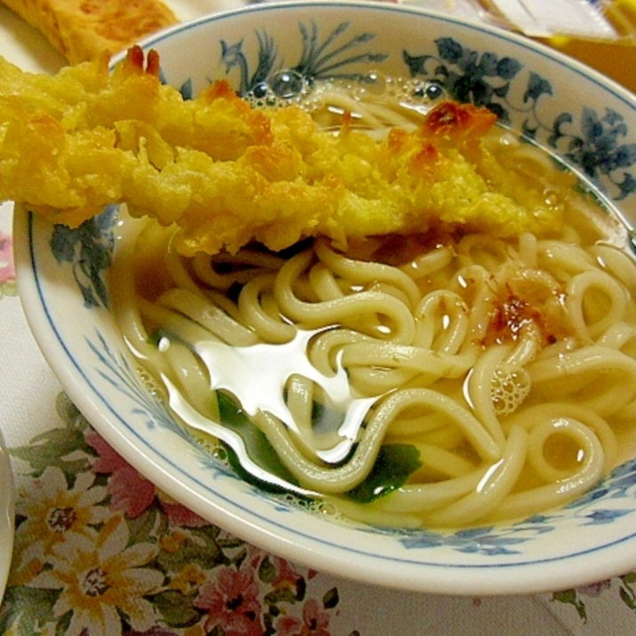 あなご天うどん　市販のてんぷらで簡単